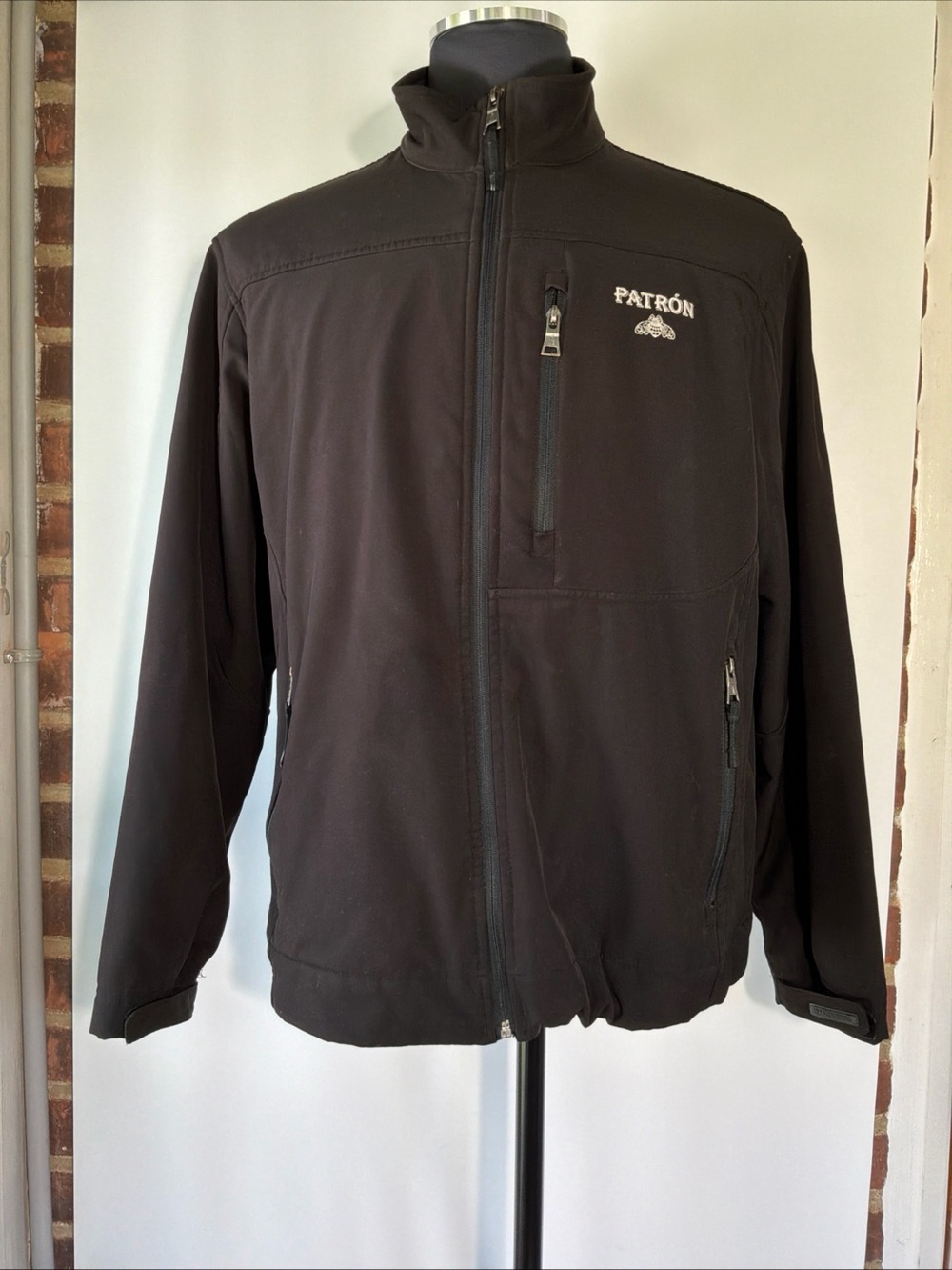 Patron Tequila Men’s, Black, Full Zip Soft Shell Jacket, Size Large